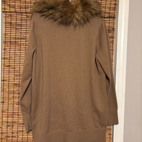 Women’s Michael Kors Faux Fur Cardigan Size L - Picture 14 of 16